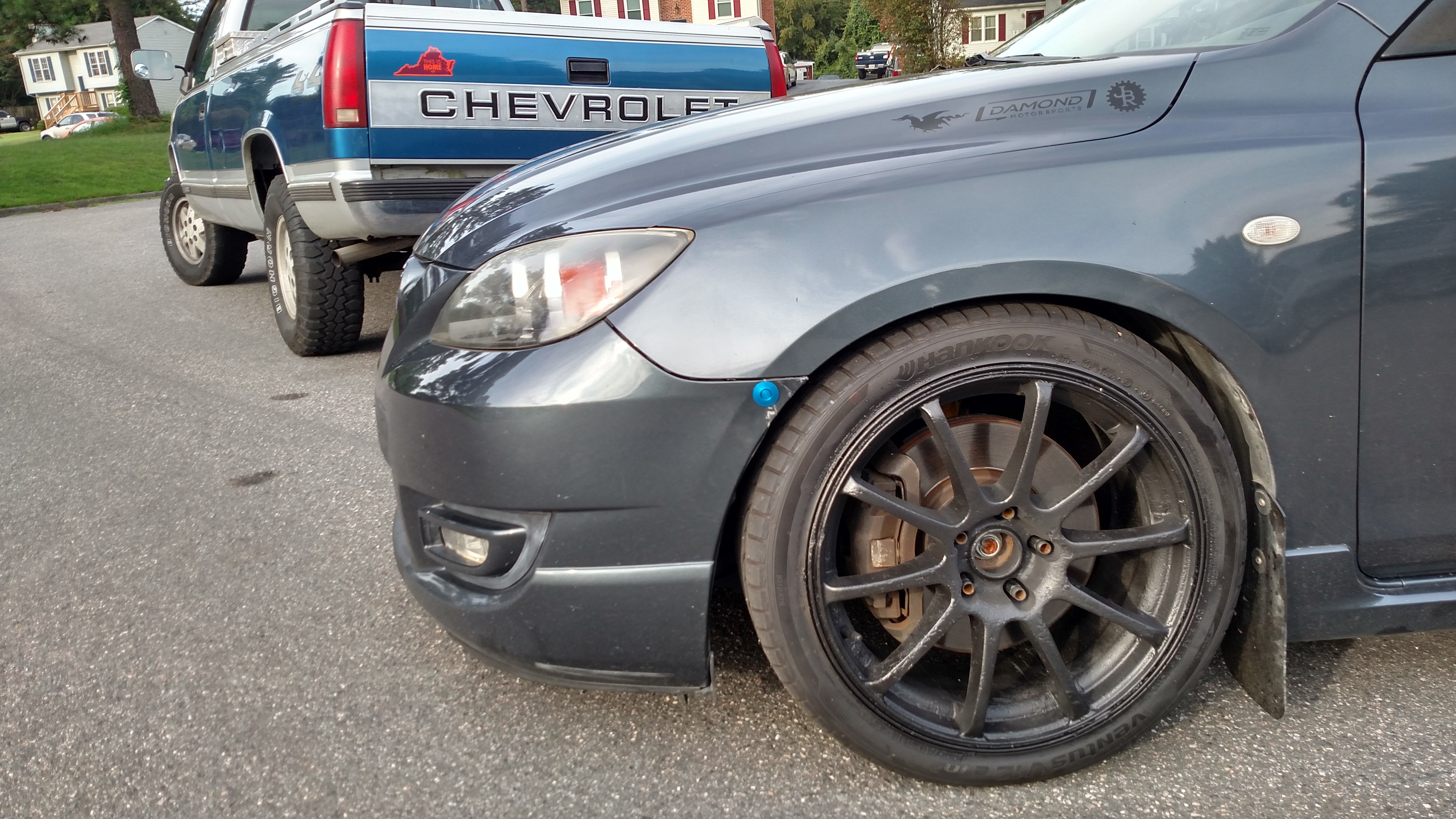 1st Gen Mazda 3 / Mazdaspeed 3 Bumper Fitment Solution-FENDERWELL